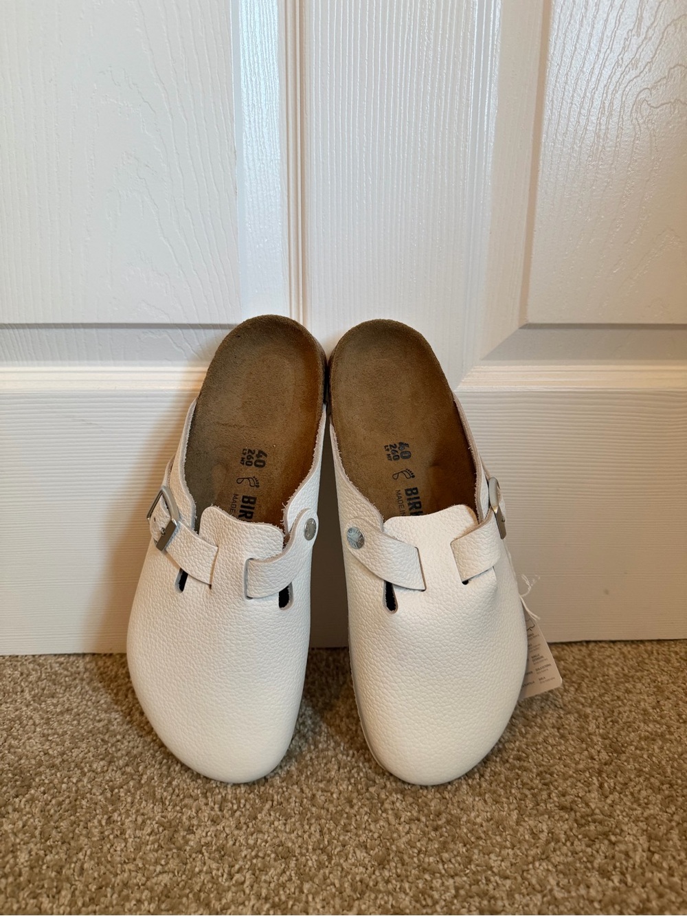 Birkenstock White Women's Slip-On Clog with Buckle